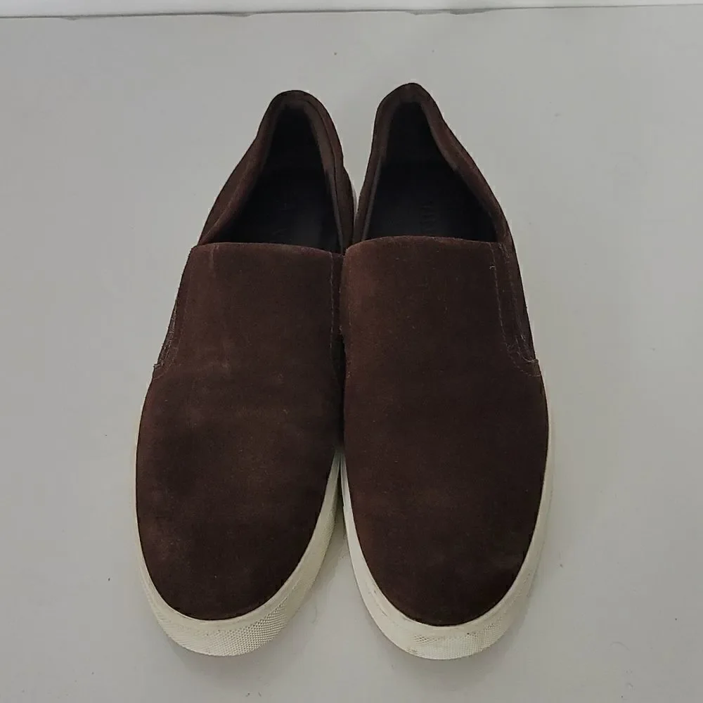 Vince Brown Suede Slip Ons